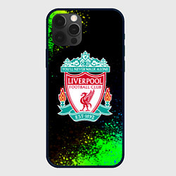 Чехол для iPhone 12 Pro Max Liverpool краски градиент, цвет: 3D-черный