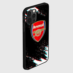 Чехол для iPhone 12 Pro Max Арсенал краски глитч текстура, цвет: 3D-черный — фото 2