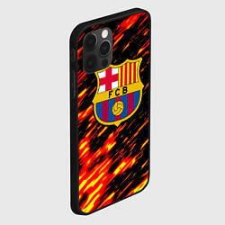 Чехол для iPhone 12 Pro Max Barcelona штрихи огненные, цвет: 3D-черный — фото 2