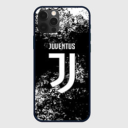Чехол для iPhone 12 Pro Max Ювентус брызги красок, цвет: 3D-черный