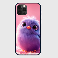 Чехол для iPhone 12 Pro Max Милая фиолетовая птичка, цвет: 3D-черный