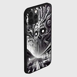 Чехол для iPhone 12 Pro Max Art skull in metropolis - ai art fantasy, цвет: 3D-черный — фото 2
