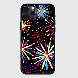 Чехол для iPhone 12 Pro Max Абстракция с салютами, цвет: 3D-черный