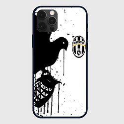Чехол для iPhone 12 Pro Max Ювентус черная птица краски, цвет: 3D-черный