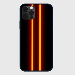 Чехол для iPhone 12 Pro Max Color neon orange blue, цвет: 3D-черный