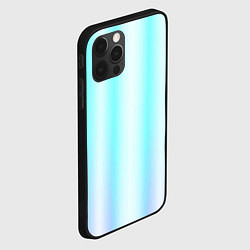 Чехол для iPhone 12 Pro Max Neon white blue lines, цвет: 3D-черный — фото 2