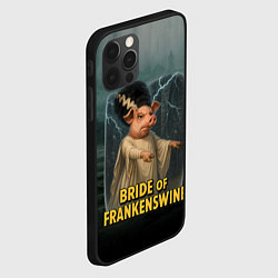 Чехол для iPhone 12 Pro Max Франкенштейн свинья невеста, цвет: 3D-черный — фото 2