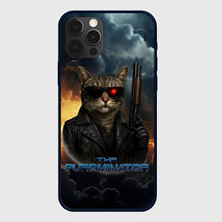 Чехол для iPhone 12 Pro Max The purrminator кот терминатор, цвет: 3D-черный