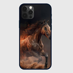 Чехол для iPhone 12 Pro Max Бегущая лошадь, цвет: 3D-черный
