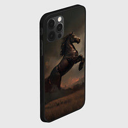Чехол для iPhone 12 Pro Max Лошадь встает на дыбы, цвет: 3D-черный — фото 2