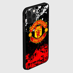 Чехол для iPhone 12 Pro Max Манчестер Юнайтед краски, цвет: 3D-черный — фото 2