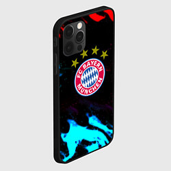 Чехол для iPhone 12 Pro Max Бавария Мюнхен неоновый огонь, цвет: 3D-черный — фото 2