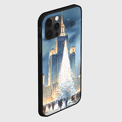 Чехол для iPhone 12 Pro Max Новый год в Москве, цвет: 3D-черный — фото 2