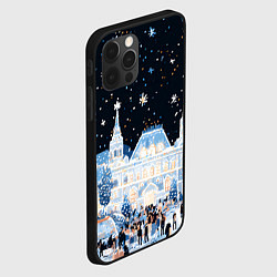 Чехол для iPhone 12 Pro Max Салют в новогодней Москве, цвет: 3D-черный — фото 2
