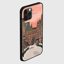 Чехол для iPhone 12 Pro Max Новогодний Московский двор, цвет: 3D-черный — фото 2