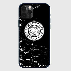 Чехол для iPhone 12 Pro Max Лестер сити краски белые, цвет: 3D-черный