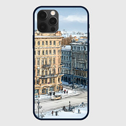 Чехол для iPhone 12 Pro Max Зимняя улица Питера, цвет: 3D-черный