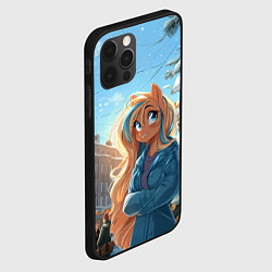 Чехол для iPhone 12 Pro Max Лошадка на новогодней площади, цвет: 3D-черный — фото 2