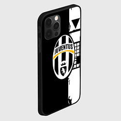 Чехол для iPhone 12 Pro Max Ювентус геометрия белая, цвет: 3D-черный — фото 2