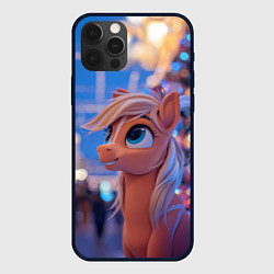 Чехол для iPhone 12 Pro Max Милая лошадка символ 2026, цвет: 3D-черный