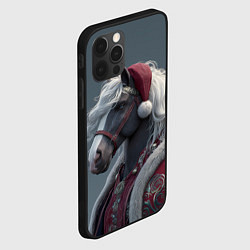 Чехол для iPhone 12 Pro Max Лошадь в новогоднем костюме, цвет: 3D-черный — фото 2