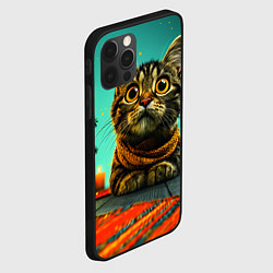 Чехол для iPhone 12 Pro Max Котик под елкой, цвет: 3D-черный — фото 2