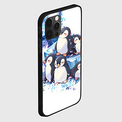 Чехол для iPhone 12 Pro Max Пингвины и лёд, цвет: 3D-черный — фото 2