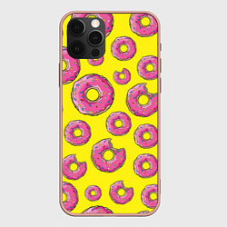Чехол для iPhone 12 Pro Max Пончики Гомера, цвет: 3D-светло-розовый