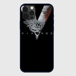 Чехол для iPhone 12 Pro Max Vikings Emblem, цвет: 3D-черный