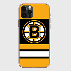 Чехол для iPhone 12 Pro Max Boston Bruins, цвет: 3D-светло-розовый