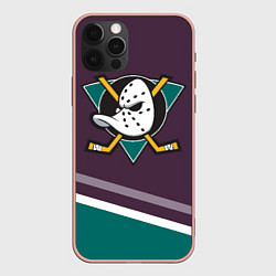 Чехол для iPhone 12 Pro Max Anaheim Ducks Selanne, цвет: 3D-светло-розовый