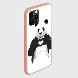 Чехол для iPhone 12 Pro Max Panda Love, цвет: 3D-светло-розовый — фото 2