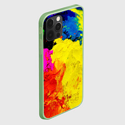 Чехол для iPhone 12 Pro Max Индуистский фестиваль красок, цвет: 3D-салатовый — фото 2