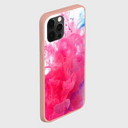 Чехол для iPhone 12 Pro Max Взрыв красок, цвет: 3D-светло-розовый — фото 2
