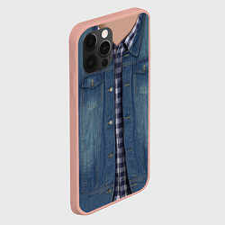 Чехол для iPhone 12 Pro Max Джинсовка, цвет: 3D-светло-розовый — фото 2