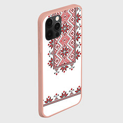Чехол для iPhone 12 Pro Max Вышивка 41, цвет: 3D-светло-розовый — фото 2