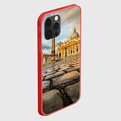 Чехол для iPhone 12 Pro Max Площадь святого Петра, цвет: 3D-красный — фото 2
