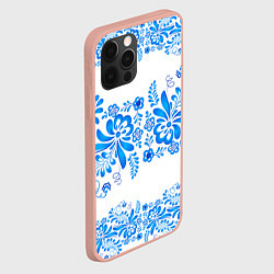 Чехол для iPhone 12 Pro Max Гжель, цвет: 3D-светло-розовый — фото 2