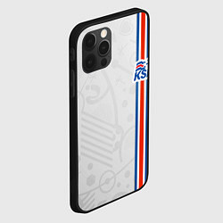 Чехол для iPhone 12 Pro Max Сборная Исландии по футболу, цвет: 3D-черный — фото 2