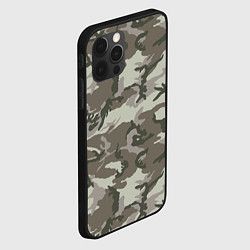 Чехол для iPhone 12 Pro Камуфляж лесной летний, цвет: 3D-черный — фото 2
