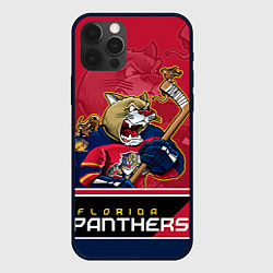 Чехол для iPhone 12 Pro Florida Panthers, цвет: 3D-черный