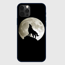 Чехол для iPhone 12 Pro Moon Wolf, цвет: 3D-черный