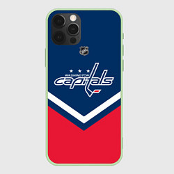 Чехол для iPhone 12 Pro NHL: Washington Capitals, цвет: 3D-салатовый