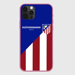 Чехол для iPhone 12 Pro FC Atletico Madrid, цвет: 3D-малиновый