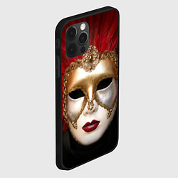 Чехол для iPhone 12 Pro Венецианская маска, цвет: 3D-черный — фото 2
