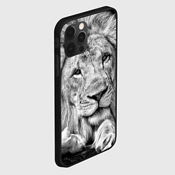 Чехол для iPhone 12 Pro Милый лев, цвет: 3D-черный — фото 2