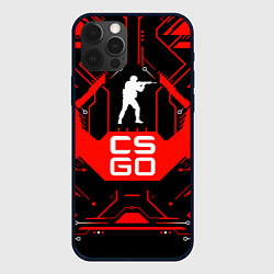 Чехол для iPhone 12 Pro CS:GO Techno Style, цвет: 3D-черный