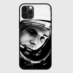 Чехол для iPhone 12 Pro Гагарин космонавт, цвет: 3D-черный