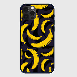 Чехол для iPhone 12 Pro Бананы, цвет: 3D-черный