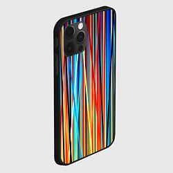 Чехол для iPhone 12 Pro Colored stripes, цвет: 3D-черный — фото 2
